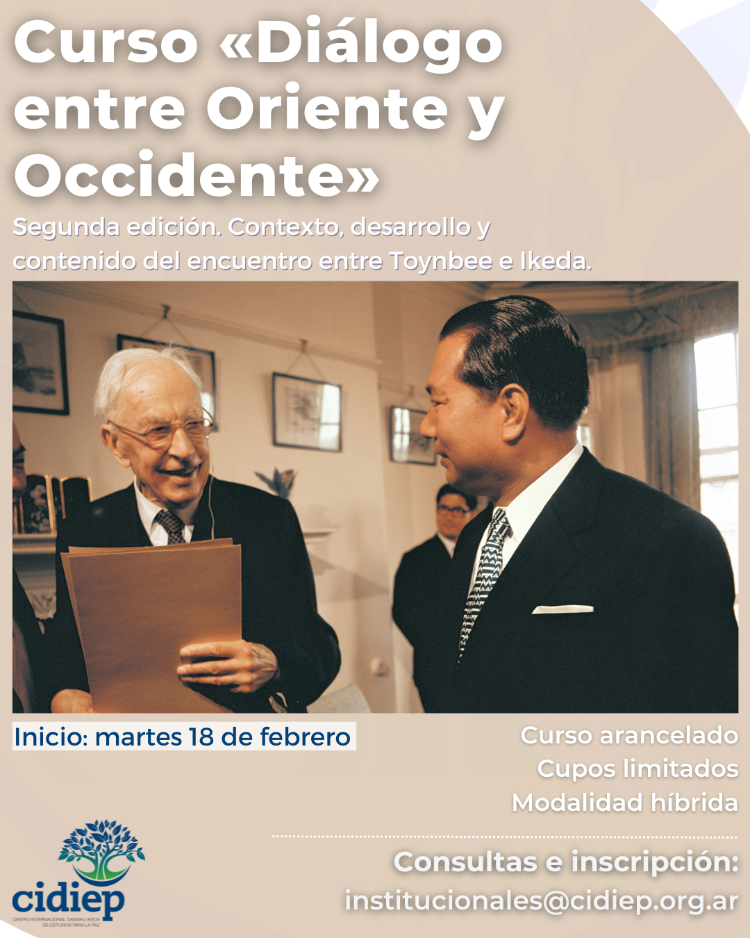 SEGUNDA EDICIÓN: Curso «Diálogo entre Oriente y Occidente».